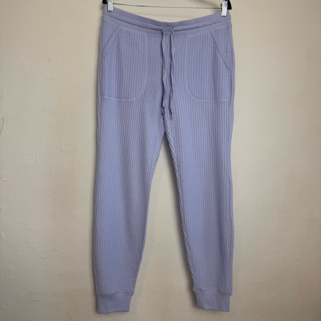 P.J. Salvage Light Purple Periwinkle Waffle Knit Pajama Pants Jogger